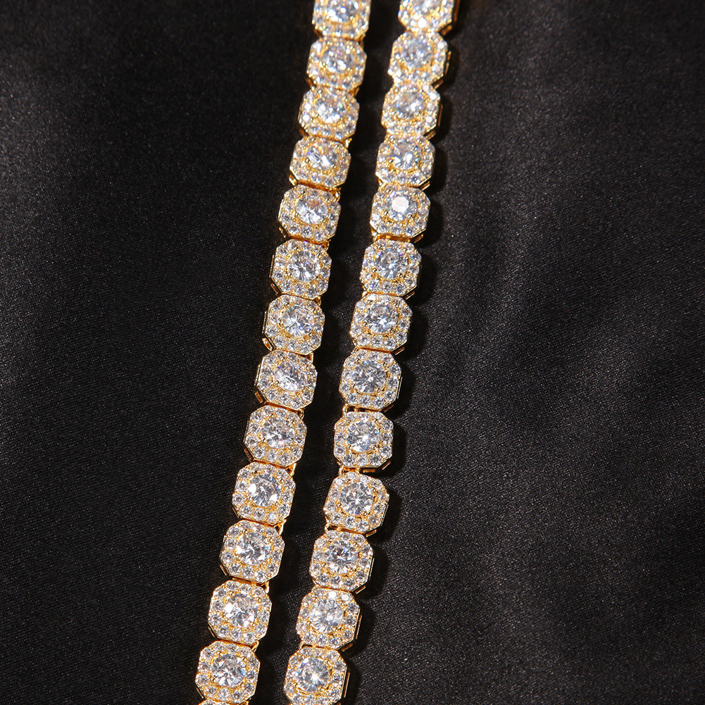 9mm Hip-Hop Style Square Zircon Bracelet